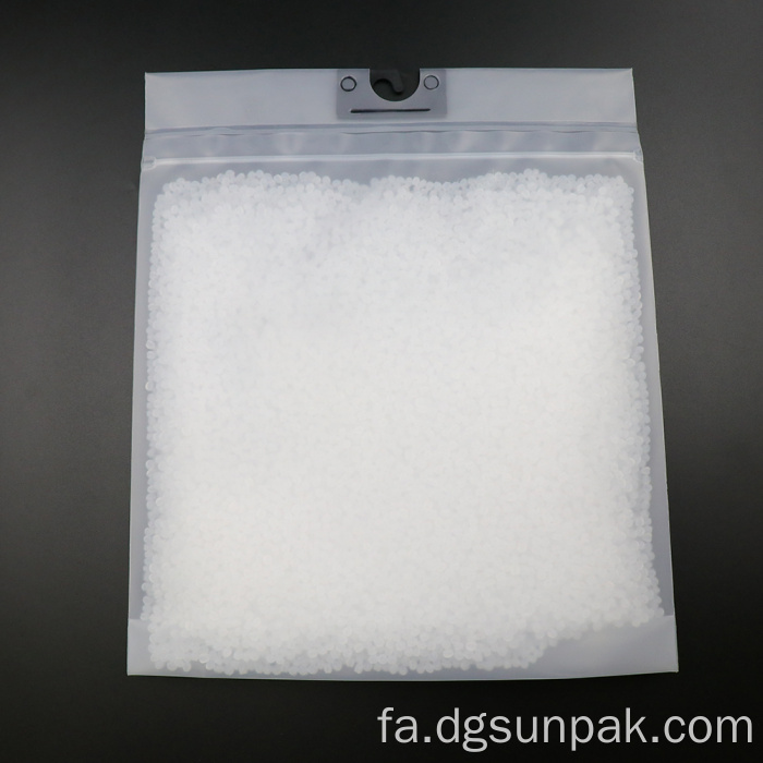 کیسه پلاستیکی سفارشی کیسه بسته بندی قلاب مات هدر